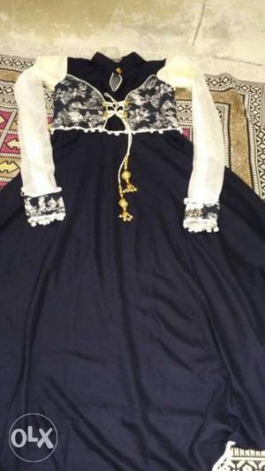 Blue frock for 14 year old girl new make by