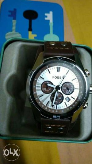 Brand new Fossil Chronograph Watch ch With Brown Leather