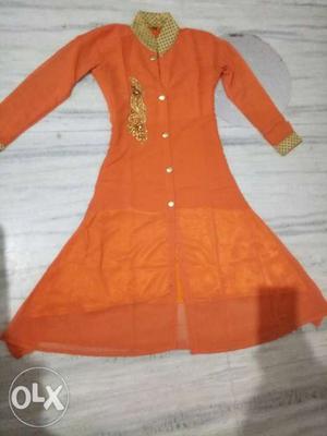 Designer orange kurta...