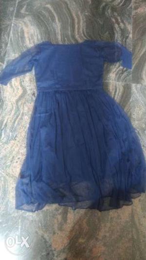It is unused Blue Scoop-neck Dress