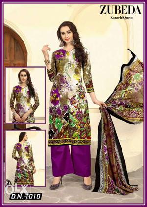 Karachi cotton printed dress material