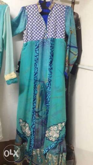 Long aline gown with dupatta unused