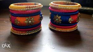 Multicolored Silk Thread Bangle Lot