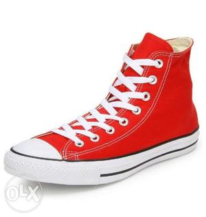 New unused red converse All star with box packed