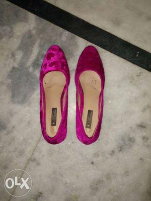 Pair Of Pink Slip-on Shoes