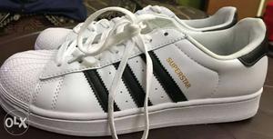 Pair Of White Adidas Low-top Sneakers