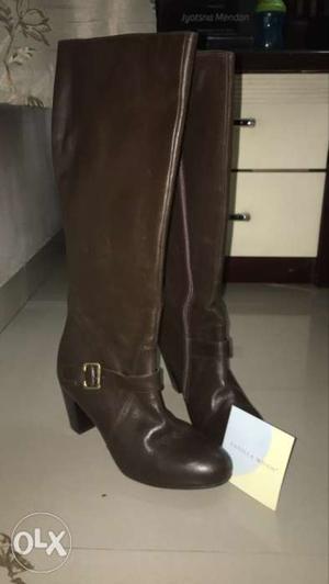 Size 38 - knee length boots - Pure Leather -