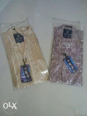 Two new large sized formal shirts price negligible