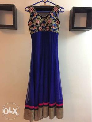 Women's Blue churidaar partywear designer