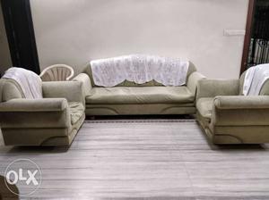 3+1+1 seater Gray Fabric Sofa