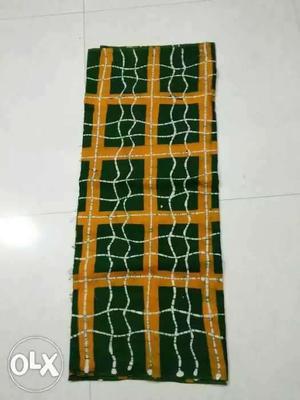 Brown And Green Plaid Textile