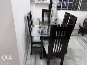 Dining Table With 6 Chair Price negotiable