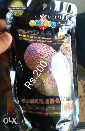 Flowerhorn fish food and accessories with