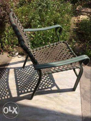 Garden chairs green in colour. Good and