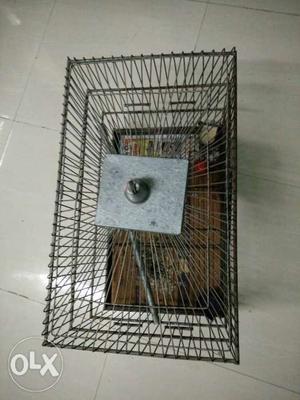 Gray Steel Pet Cage