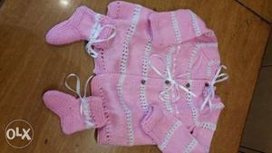 Hand Knitted Sweaters New Born To 3 Years Girls & Boys