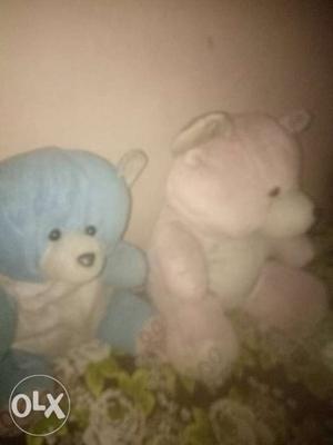 Pink And Blue Bear Plush Toys
