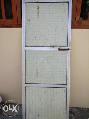 White Metal Framed 3-panel Door