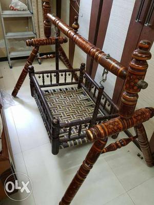 Wooden high quality antique cradle