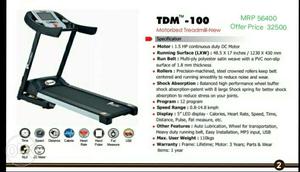 Black And Gray TDM-100 Treadmill Screenshot
