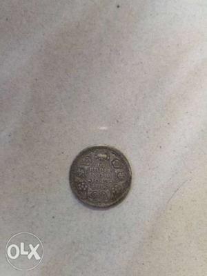 British  Indian 1/4rupee coin