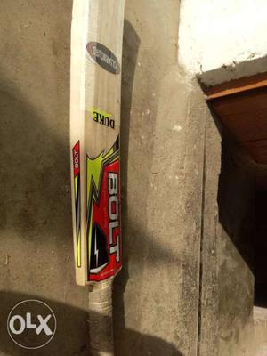 Brown And Red Bolt Cricket Bat