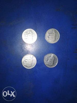 Four Silver-color Coins