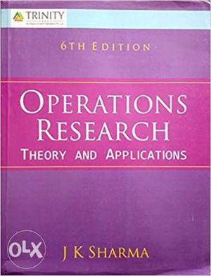 JK Sharma Trinity Press Operations Research book at Second