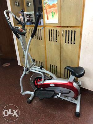 Red And White Elliptical Trainer