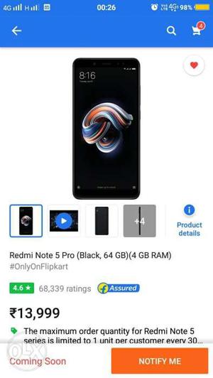 Black Redmi note 5 pro... price is bit negotiable