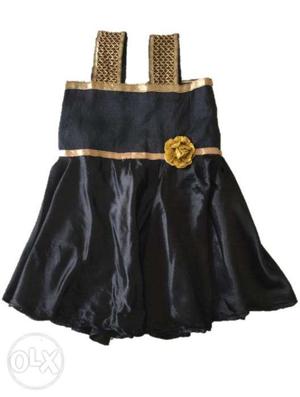Black and gold brand new designer dress for girls