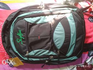 Green And Black Skyblue Backpack