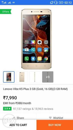 Lenovo vibe k5 plus in good conditions And