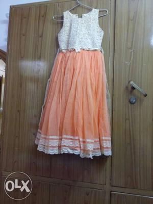 Peach colour gown for 8-10 yrs girl