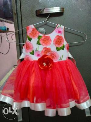 Pink baby frock 0-1year