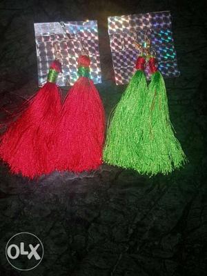 Red And Green earrings