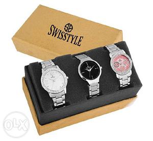 Swissstyle brand new watches sealed pack box of 3