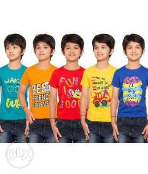 T-shirts Packet Three Pieces for Kids Cartoon