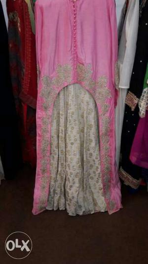 Very beautiful and elegant silk chanderi long