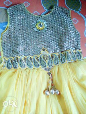 Yellow gown for girls