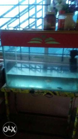 2×1 fish tank with stand, top, motor. slightly