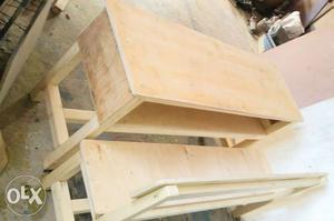 Cnt no: four wooden desk and chair.(new