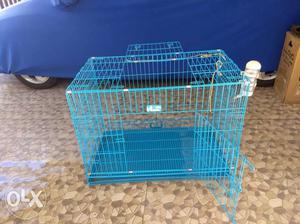 Dogs cage with bottle in good condition