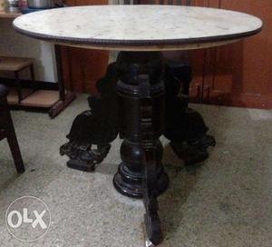 Multipurpose, Teak Wood Table with Mable top.