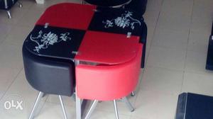Red and black dining table brand new and best