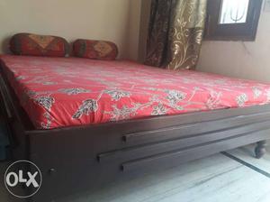 Sagwan Wood - king size Double Bed 7'3"x5'6" with