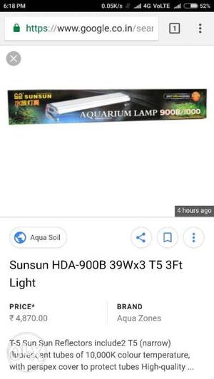 Sunsun 3×39watt true spectrum aquarium light