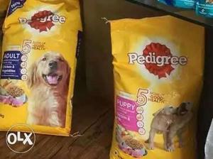 Two Pedigree Dog Food Sacks