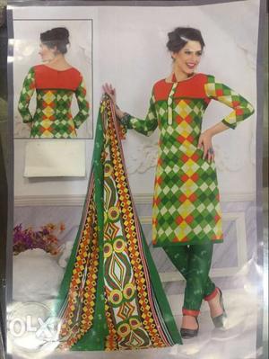 5 pc Rs 999 cotton dress mtrls with 500 deshign