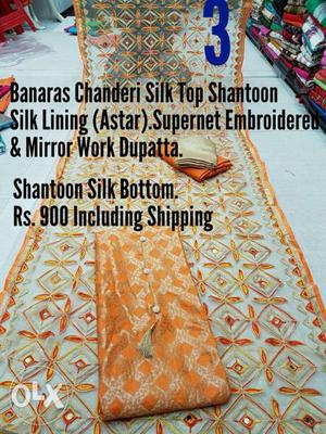 Banaras Chanderi Silk Top with Shantoon Silk
